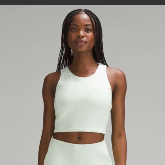 Lululemon Ribbed Softstreme Cropped Tank Top
Kohlrabi Green, size 10 - Picture 1 of 8